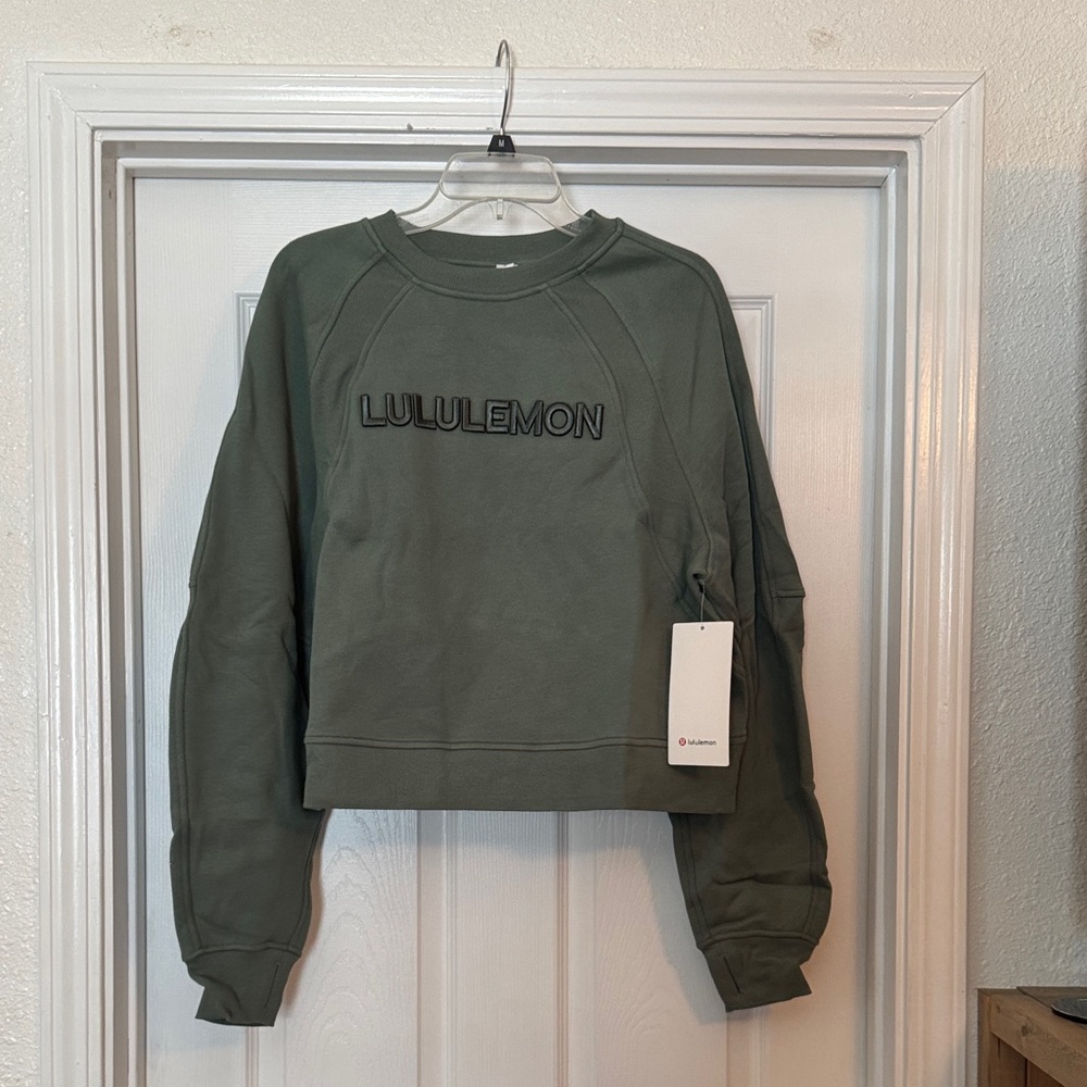 lululemon athletica Scuba Oversized Pullover in Olive